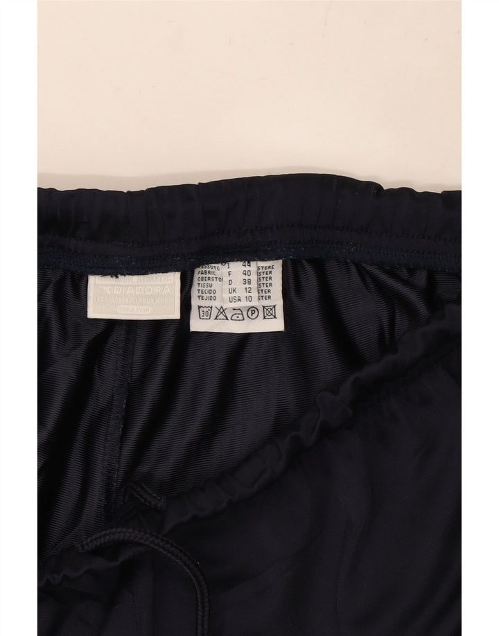 DIADORA Womens Tracksuit Trousers UK 12 Medium  Navy Blue Polyester