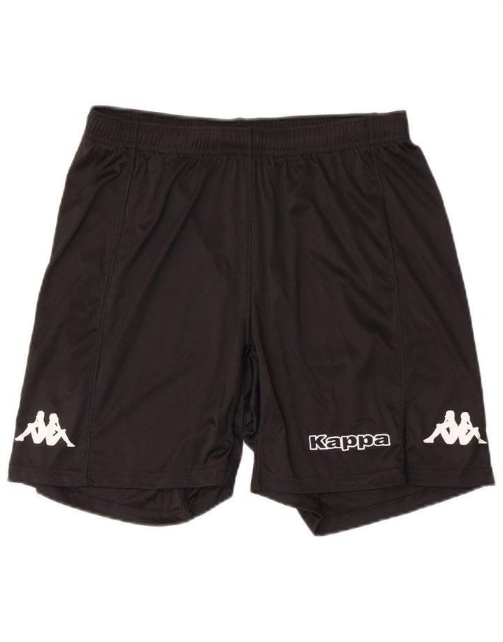 Kappa Mens Graphic Sport Shorts Medium Black Polyester