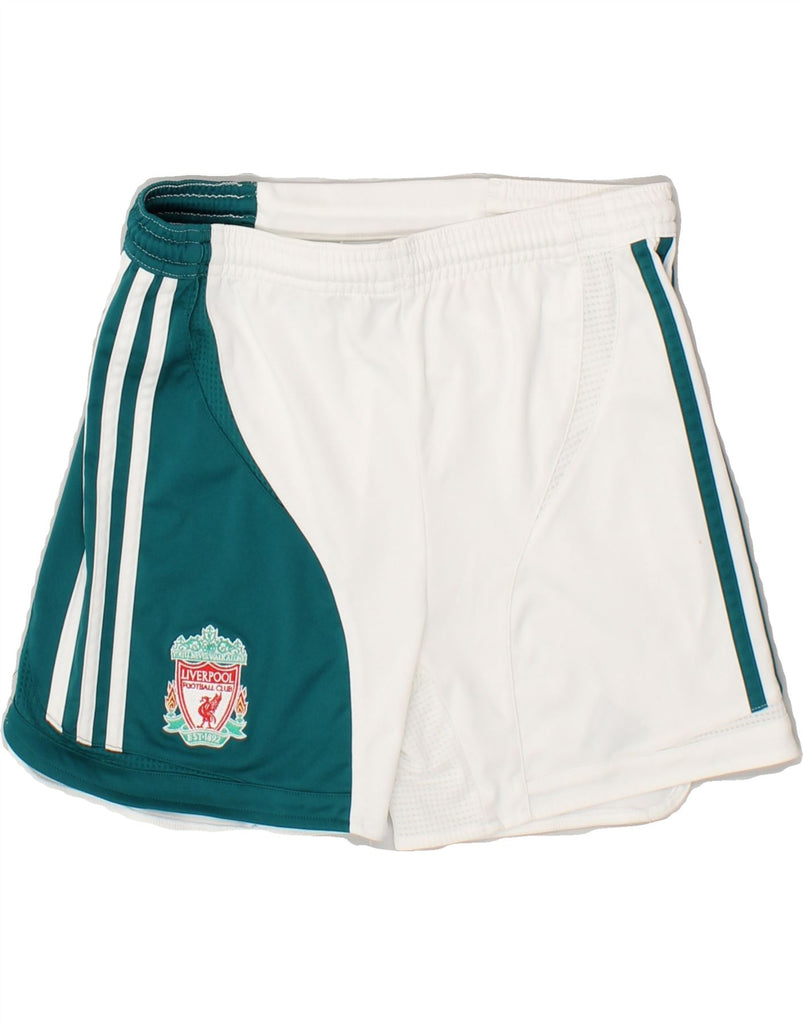 ADIDAS Boys Climacool Sport Shorts 9-10 Years White Colourblock Polyester Vintage Adidas and Second-Hand Adidas from Messina Hembry 