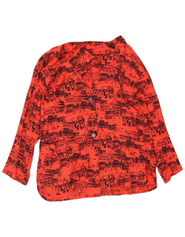 Vintage Womens Graphic Oversized 2 Piece Set IT 46 Large Red Viscose