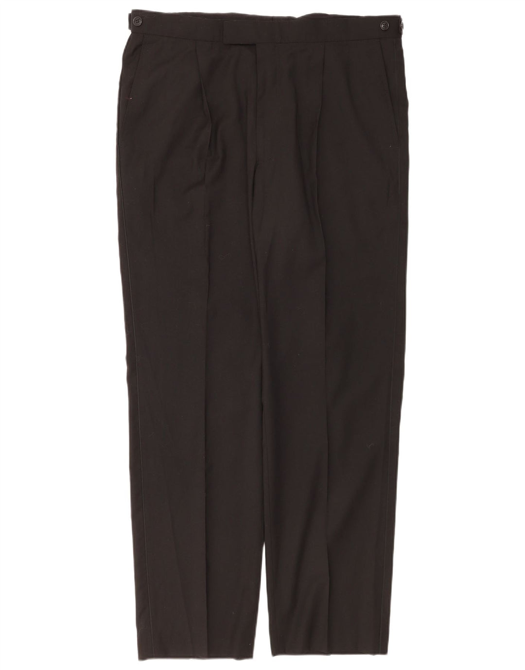 Marks & Spencer Mens Pegged Suit Trousers W36 L31 Black Polyester