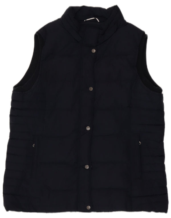 Crew Clothing Womens Regular Waistcoat UK 16 Large Navy Blue Polyester