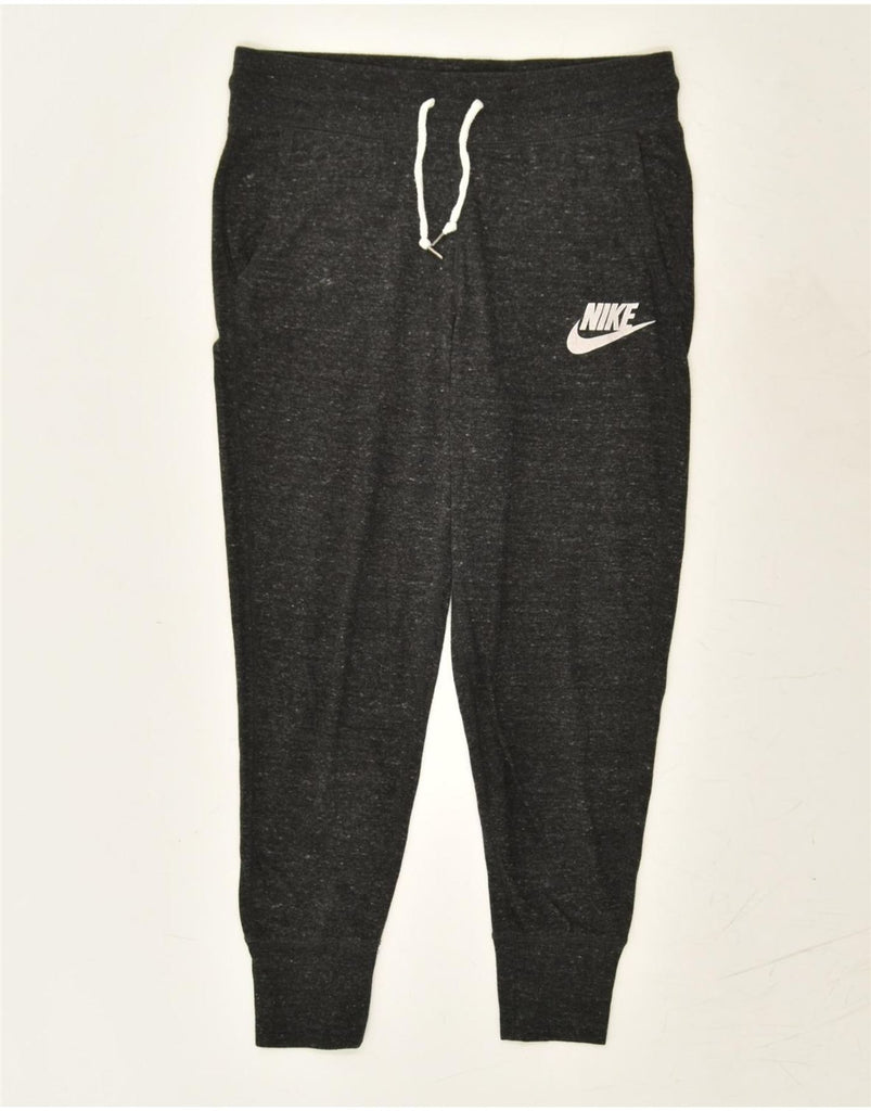 NIKE Womens Tracksuit Trousers Joggers UK 10 Small Grey Flecked Cotton | Vintage Nike | Thrift | Second-Hand Nike | Used Clothing | Messina Hembry 