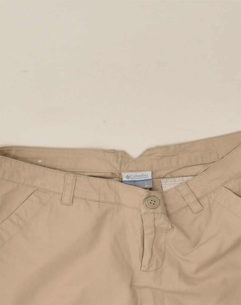 COLUMBIA Womens Hot Pants US 8 Medium W34  Beige Cotton | Vintage Columbia | Thrift | Second-Hand Columbia | Used Clothing | Messina Hembry 