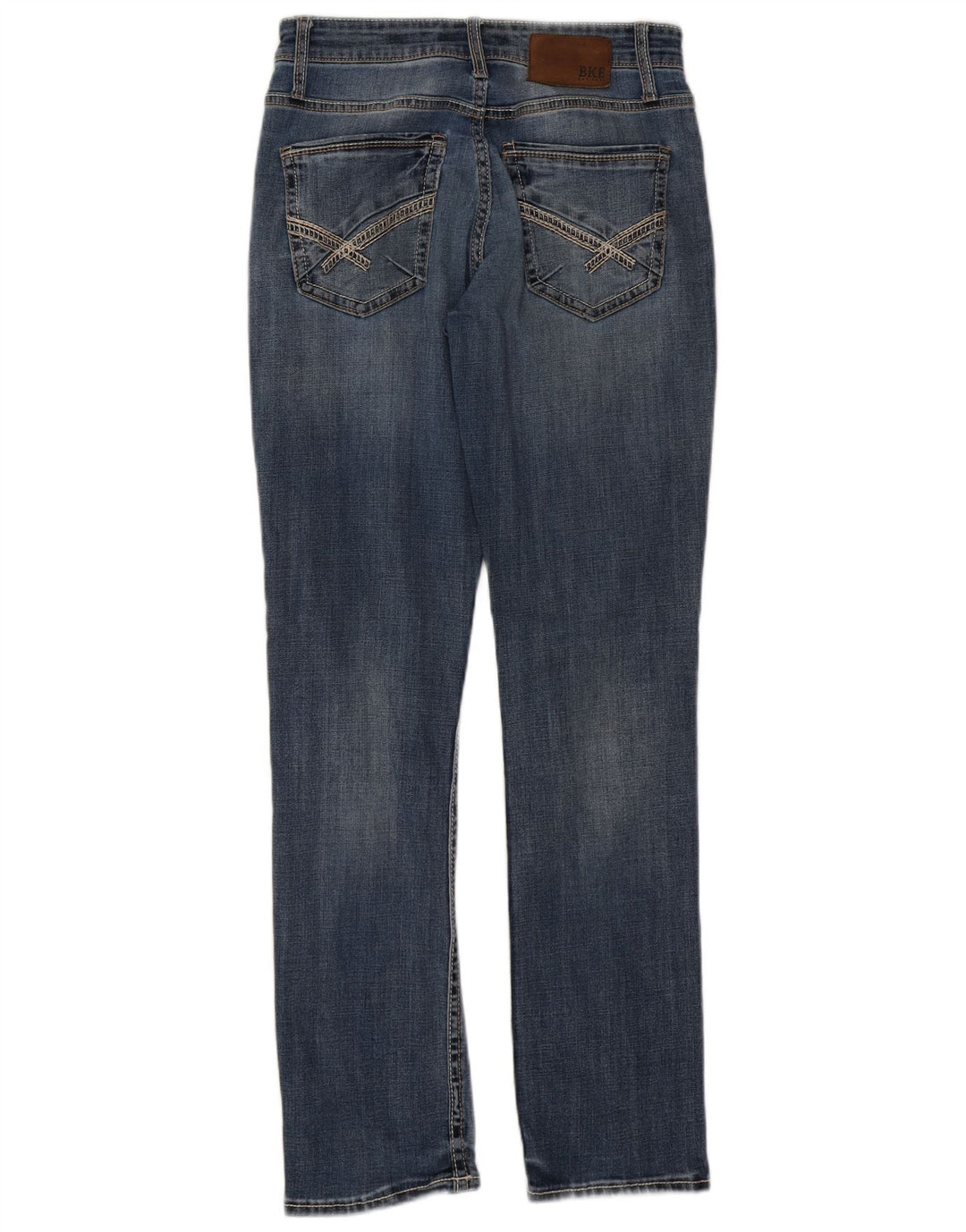 BKE Womens Jake Straight Jeans W29 L33 Blue Cotton