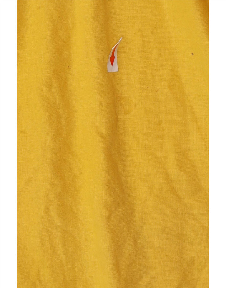 Vintage Womens A-Line Dress UK 16 Large Yellow