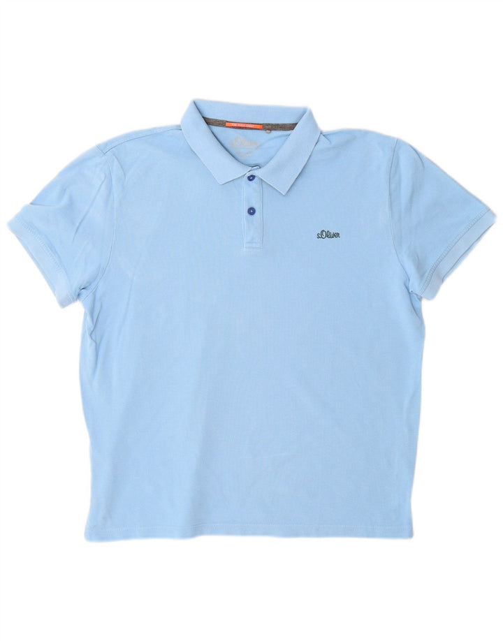 S.OLIVER Womens Regular Fit Polo Shirt UK 16 Large Blue