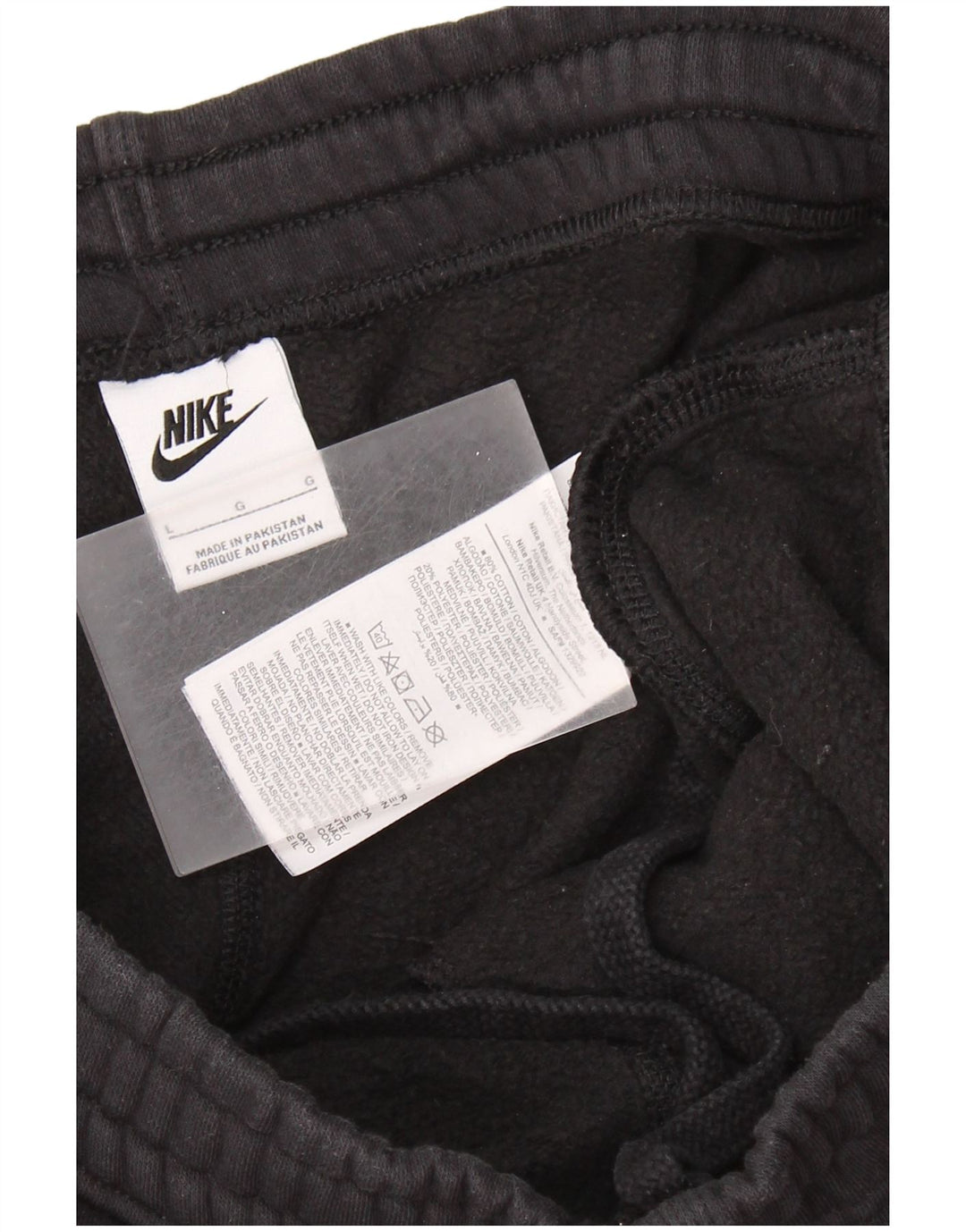NIKE Mens Tracksuit Trousers Joggers Large  Black Cotton
