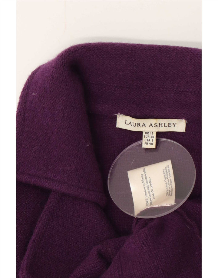 Laura Ashley Womens 3 Button Blazer Jacket UK 12 Medium Purple Lambswool