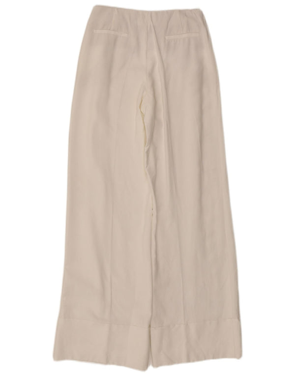 Massimo Dutti Womens Loose Fit Casual Trousers W26 L32 White