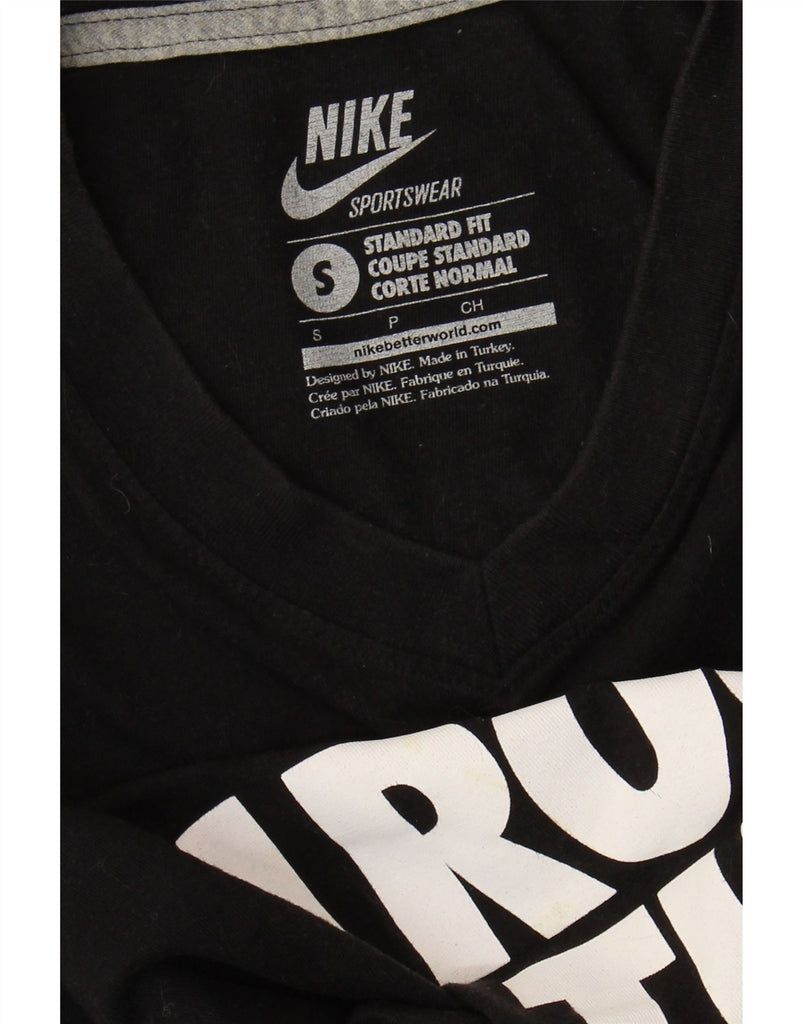 NIKE Mens Standard Fit Graphic T-Shirt Top Small Black Vintage Nike and Second-Hand Nike from Messina Hembry 