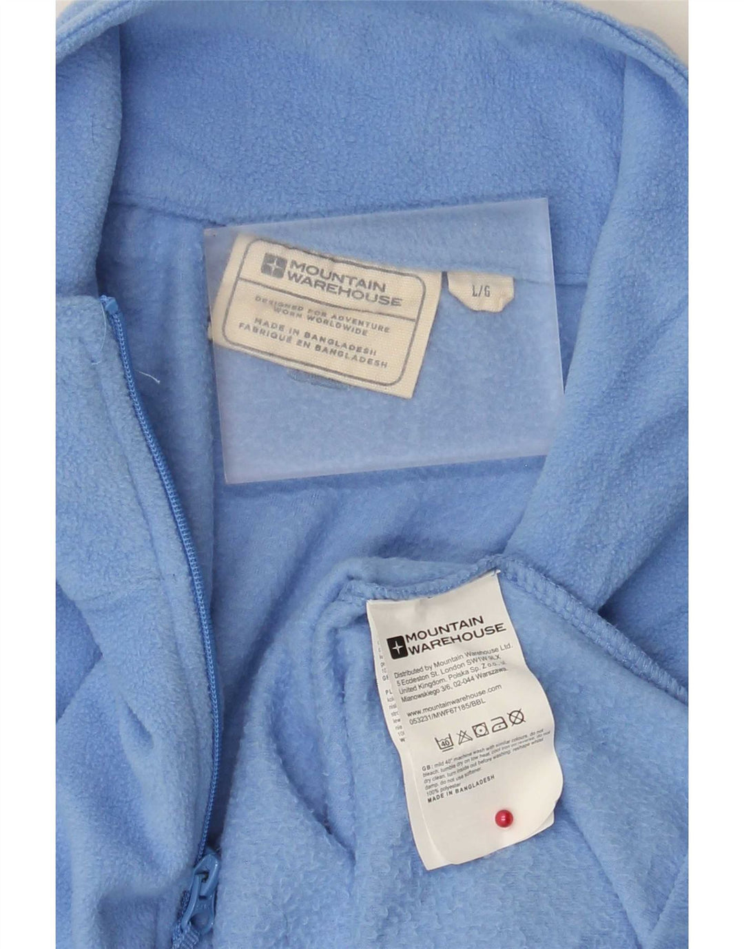 Mountain Warehouse Womens Zip Neck Fleece Jumper UK 16 Large Blue Polyester