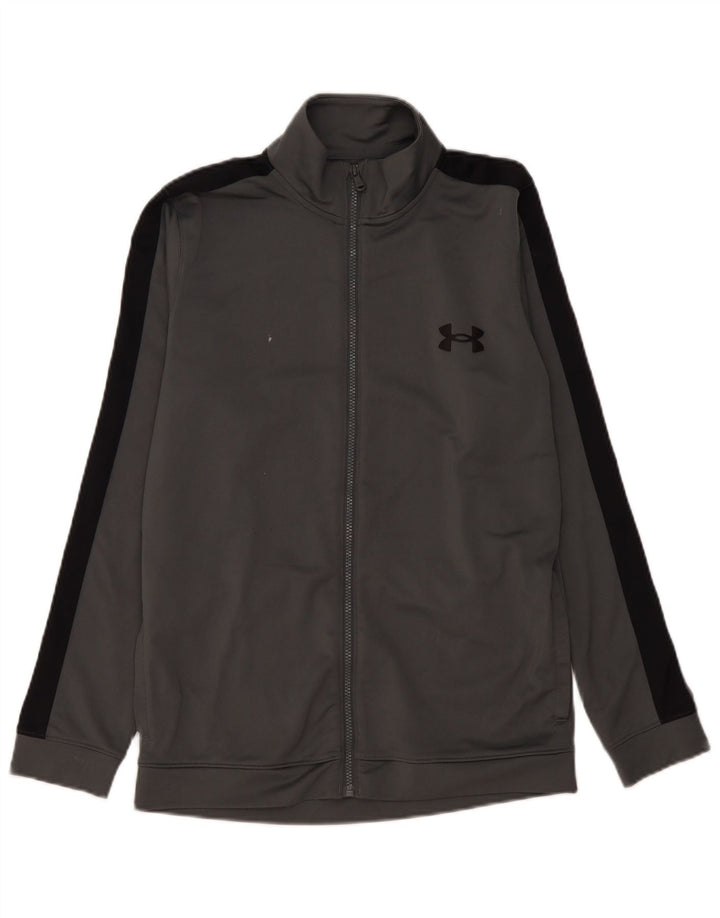 Under Armour Mens Tracksuit Top Jacket Medium Grey Colourblock Polyester