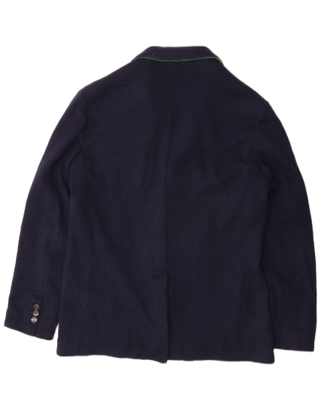 Fred Perry Mens 3 Button Blazer Jacket IT 42 XL Navy Blue Cotton
