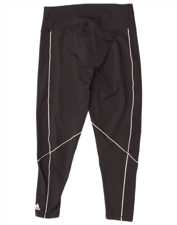 Adidas Womens Leggings UK 20/22 XL Black Polyester
