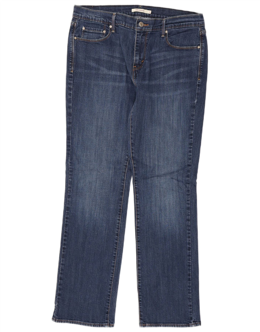 Levi's Womens 505 Straight Jeans W31 L32 Blue Cotton