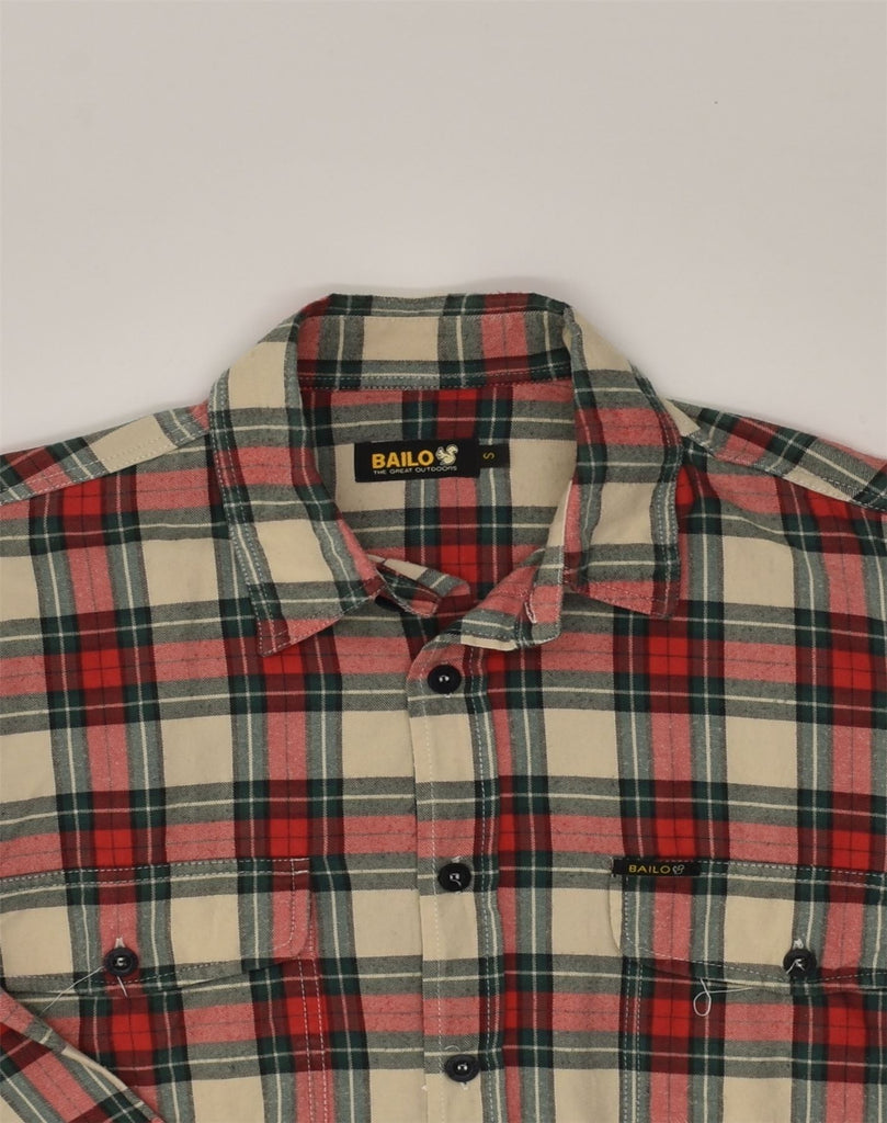 BAILO Mens Shirt Small Red Check Cotton | Vintage Bailo | Thrift | Second-Hand Bailo | Used Clothing | Messina Hembry 