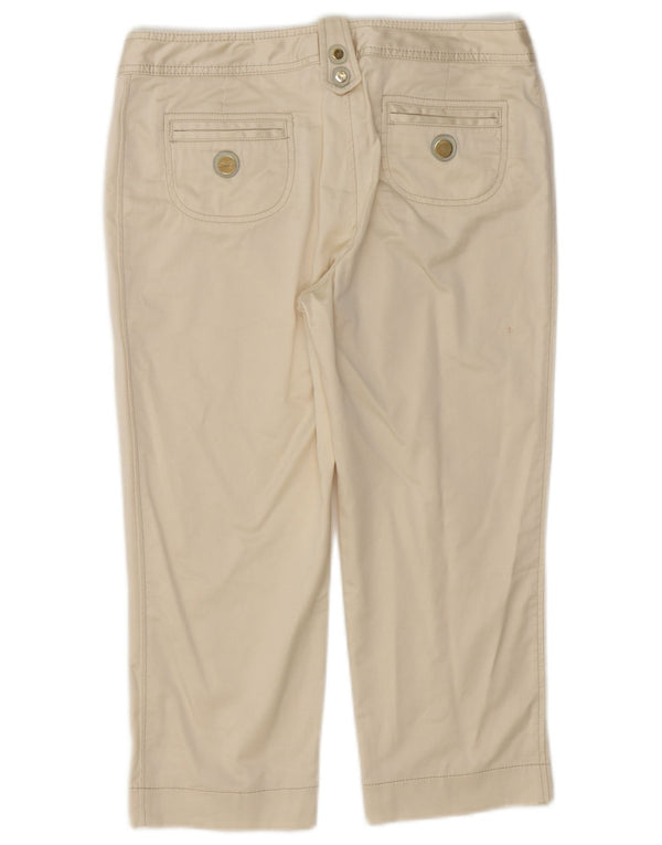 Fay Womens Capri Trousers IT 44 Medium W30 L20 Off White Cotton