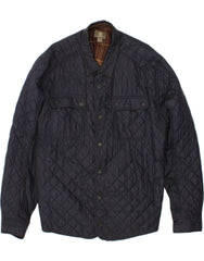 TIMBERLAND Mens Slim Fit Quilted Jacket UK 44 2XL Navy Blue Nylon