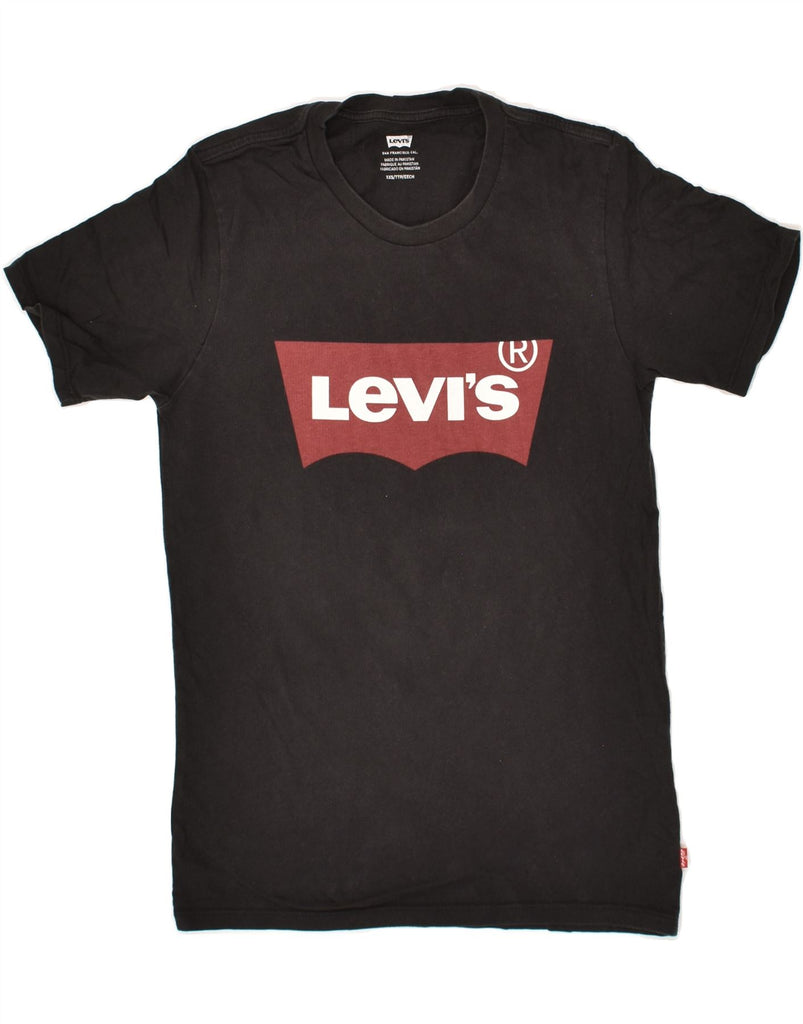 LEVI'S Mens Graphic T-Shirt Top 2XS Black Cotton | Vintage Levi's | Thrift | Second-Hand Levi's | Used Clothing | Messina Hembry 