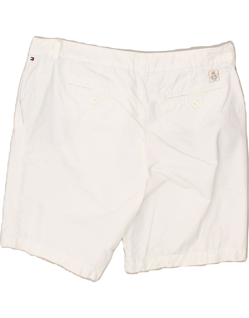 TOMMY HILFIGER Womens Chino Shorts UK 12 Medium W30 White Cotton | Vintage Tommy Hilfiger | Thrift | Second-Hand Tommy Hilfiger | Used Clothing | Messina Hembry 