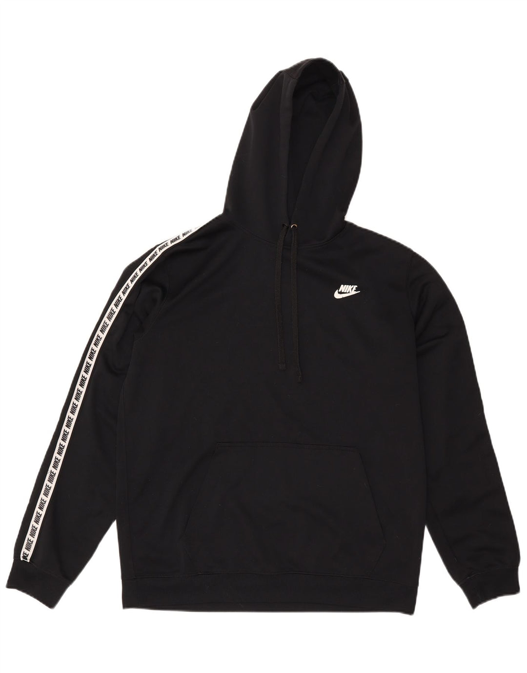 Nike Mens Graphic Hoodie Jumper Medium Black Polyester