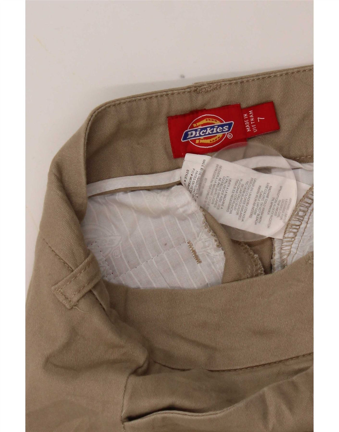 Dickies Womens Bootcut Casual Trousers US 7 Medium W30 L31 Beige Cotton