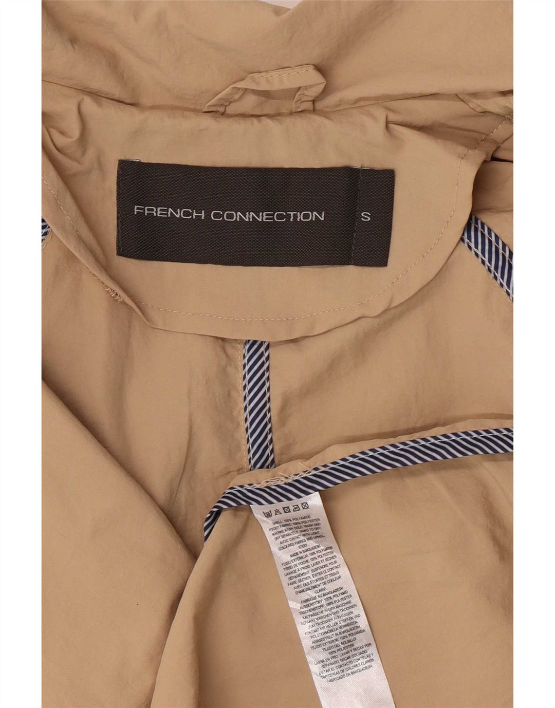 French Connection Womens Trench Coat UK 10 Small Beige Polyamide