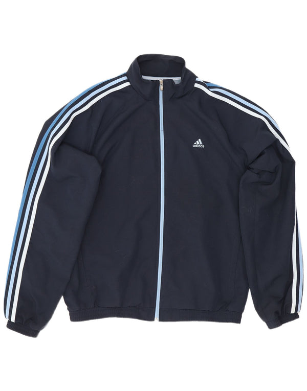 Adidas Mens Clima 365 Tracksuit Top Jacket Large Navy Blue Polyester Sports