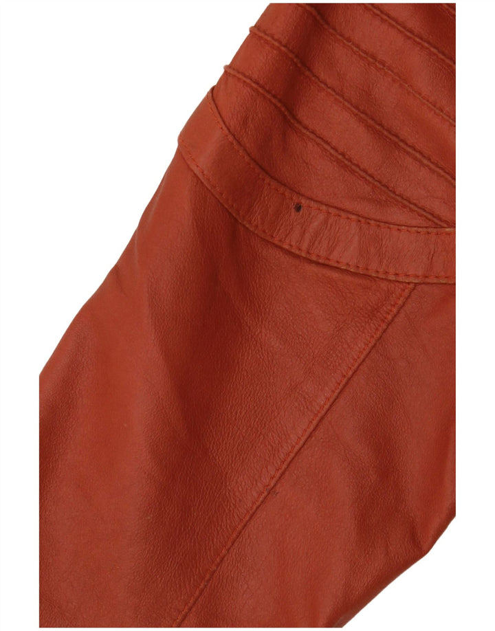 ELEGANCE PARIS Womens 2 Button Blazer Jacket UK 20 2XL Brown Leather