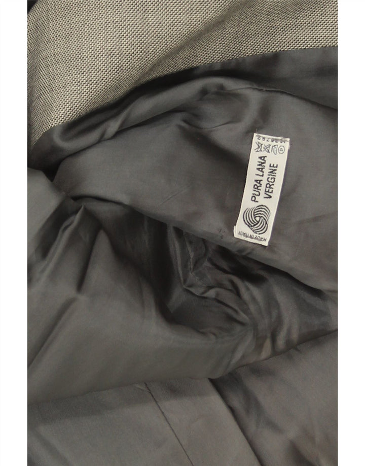 Luisa Spagnoli Womens 2 Button Blazer Jacket IT 44 Medium Grey Wool