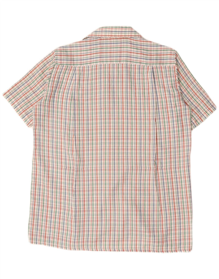 Bassetti Mens Short Sleeve Shirt Size 37 14 1/2 Small Multicoloured Check