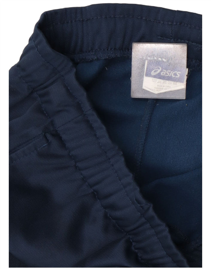 Asics Mens Tracksuit Trousers Medium Navy Blue Polyester