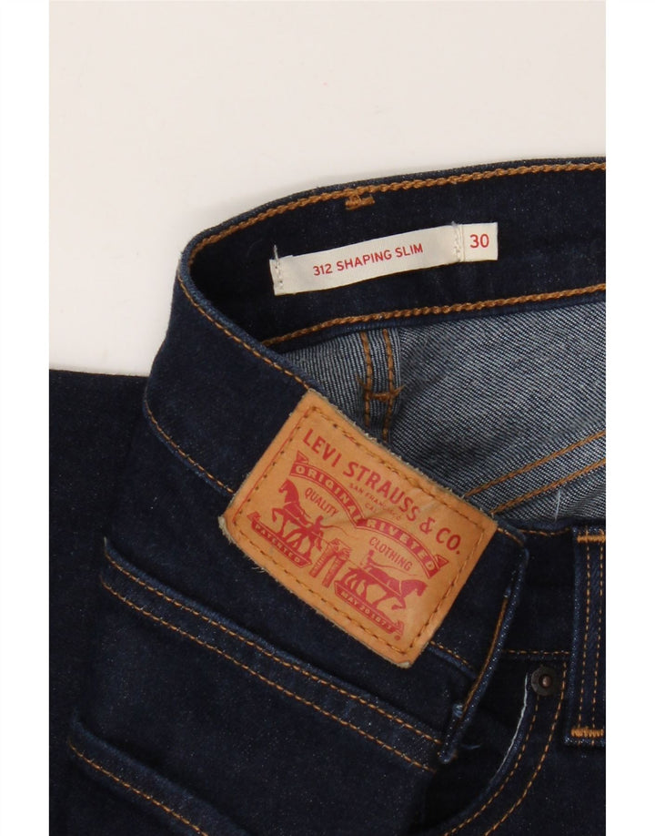 Levi's Womens 312 Shaping Slim Jeans W30 L30 Navy Blue