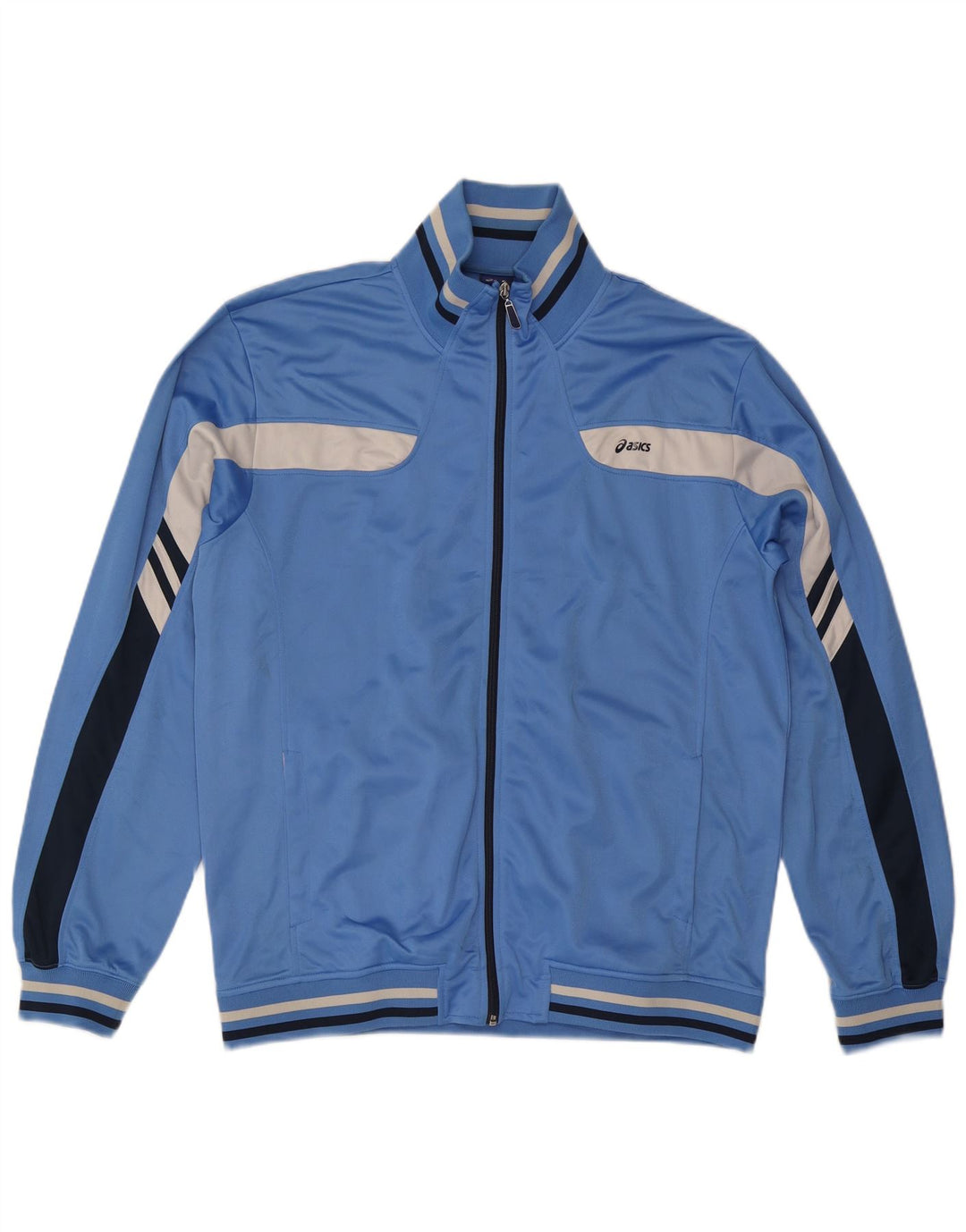 ASICS Mens Tracksuit Top Jacket 2XL Blue Colourblock