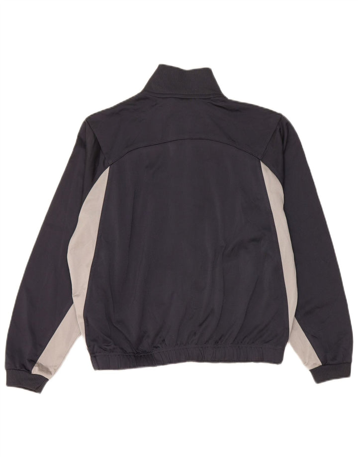 ADIDAS Boys Tracksuit Top Jacket 11-12 Years Navy Blue Colourblock