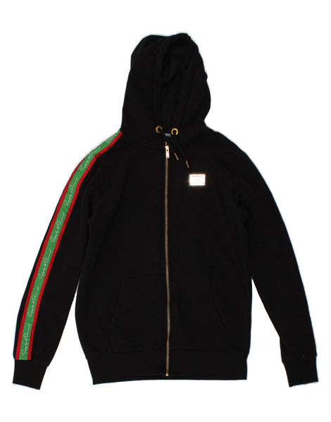 SUPPLY & DEMAND Mens Graphic Zip Hoodie Sweater Small Black