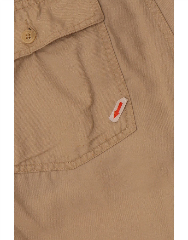 Gant Mens Cargo Shorts W33 Medium Beige Colourblock Linen