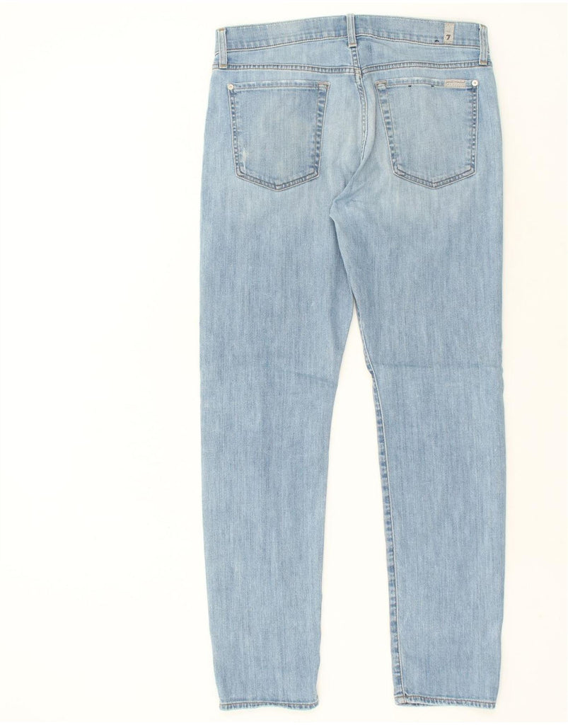 7 FOR ALL MANKIND Womens Slim Jeans W33 L31 Blue Cotton | Vintage 7 For All Mankind | Thrift | Second-Hand 7 For All Mankind | Used Clothing | Messina Hembry 