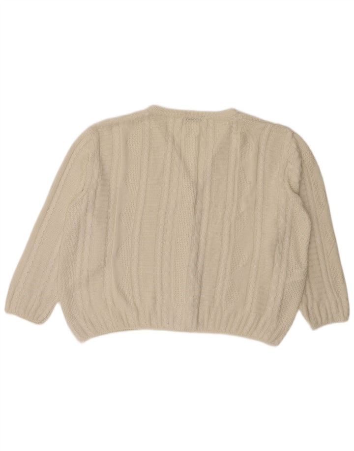 Marks & Spencer Womens Oversized Cardigan Sweater UK 18 XL White