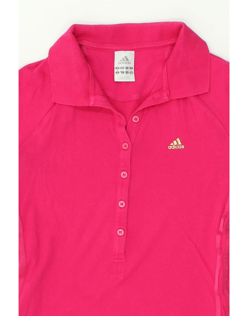 ADIDAS Womens Polo Shirt UK 10 Small  Pink | Vintage Adidas | Thrift | Second-Hand Adidas | Used Clothing | Messina Hembry 