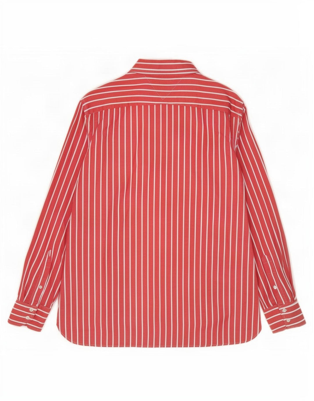 Tommy Hilfiger Mens Shirt XL Red Striped Cotton