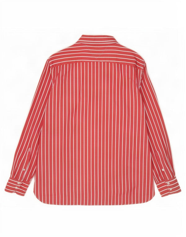 Tommy Hilfiger Mens Shirt XL Red Striped Cotton