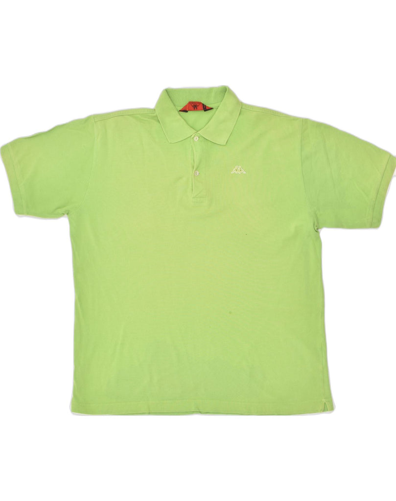 KAPPA Mens Polo Shirt Large Green Cotton | Vintage Kappa | Thrift | Second-Hand Kappa | Used Clothing | Messina Hembry 