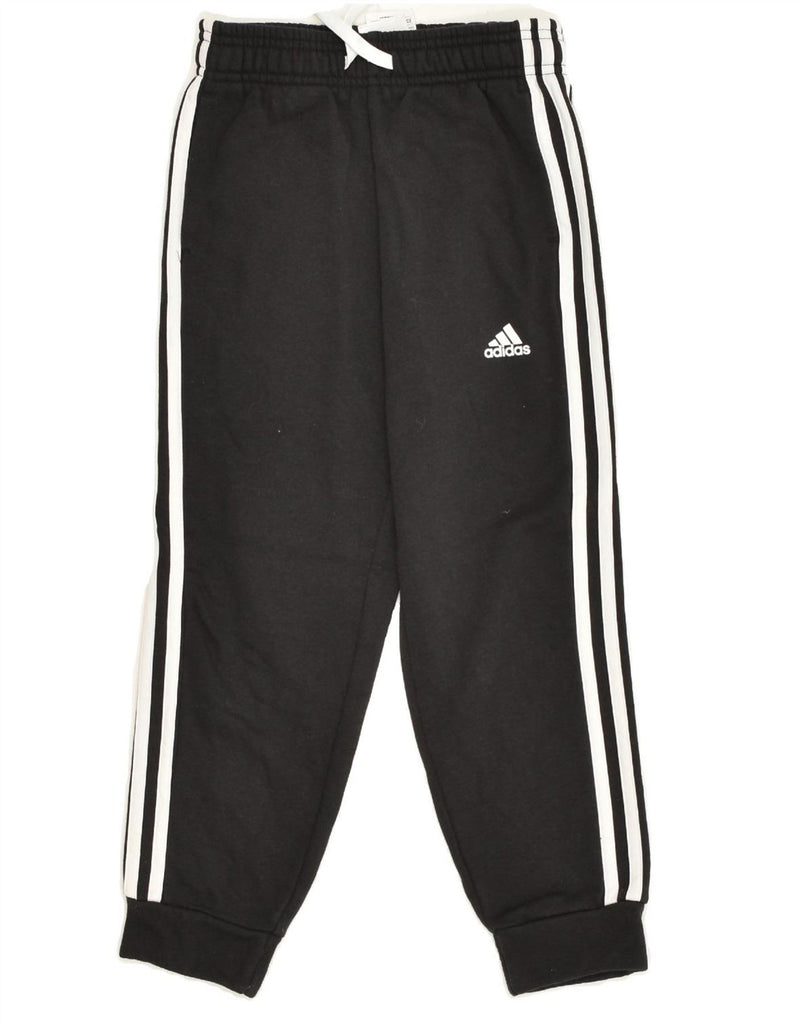 ADIDAS Boys Tracksuit Trousers Joggers 7-8 Years Black Cotton | Vintage Adidas | Thrift | Second-Hand Adidas | Used Clothing | Messina Hembry 