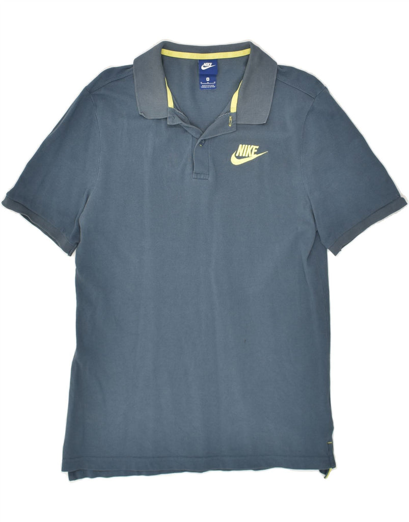 NIKE Mens Polo Shirt Medium Blue Cotton | Vintage Nike | Thrift | Second-Hand Nike | Used Clothing | Messina Hembry 