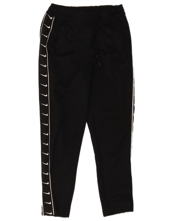 Nike Womens Graphic Tracksuit Trousers UK 10 Small Black Polyester