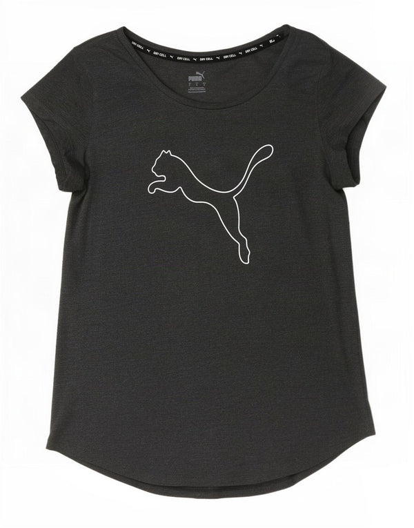 Puma Womens Graphic T-Shirt Top UK 10 Small Grey