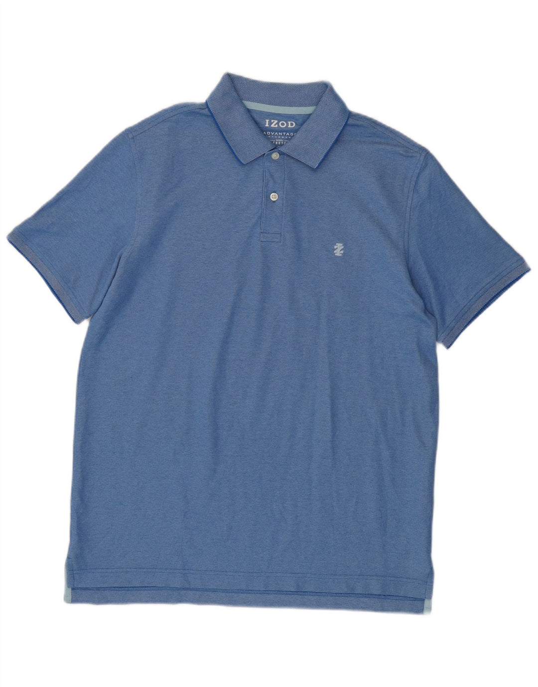 IZOD Mens Polo Shirt Medium Blue Cotton