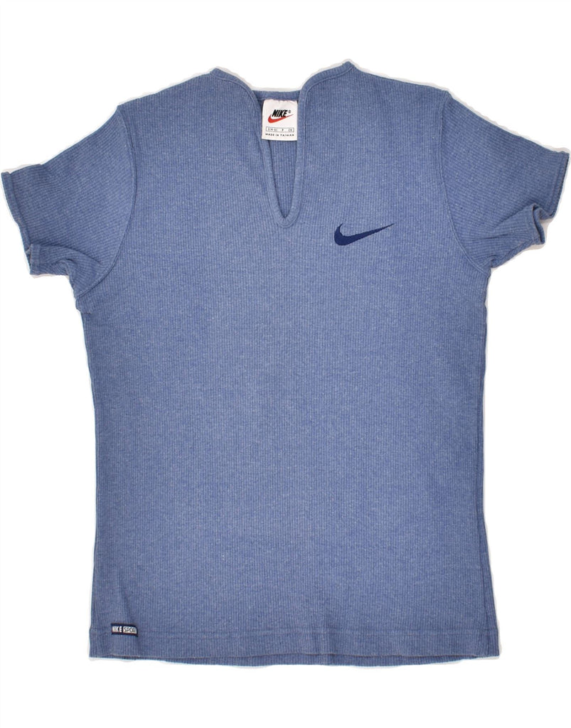 NIKE Womens T-Shirt Top US 4/6 Small Blue Cotton | Vintage Nike | Thrift | Second-Hand Nike | Used Clothing | Messina Hembry 